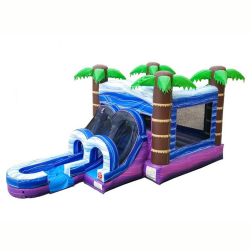 Tropical Bounce house (wet or dry slide)